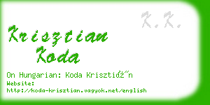krisztian koda business card